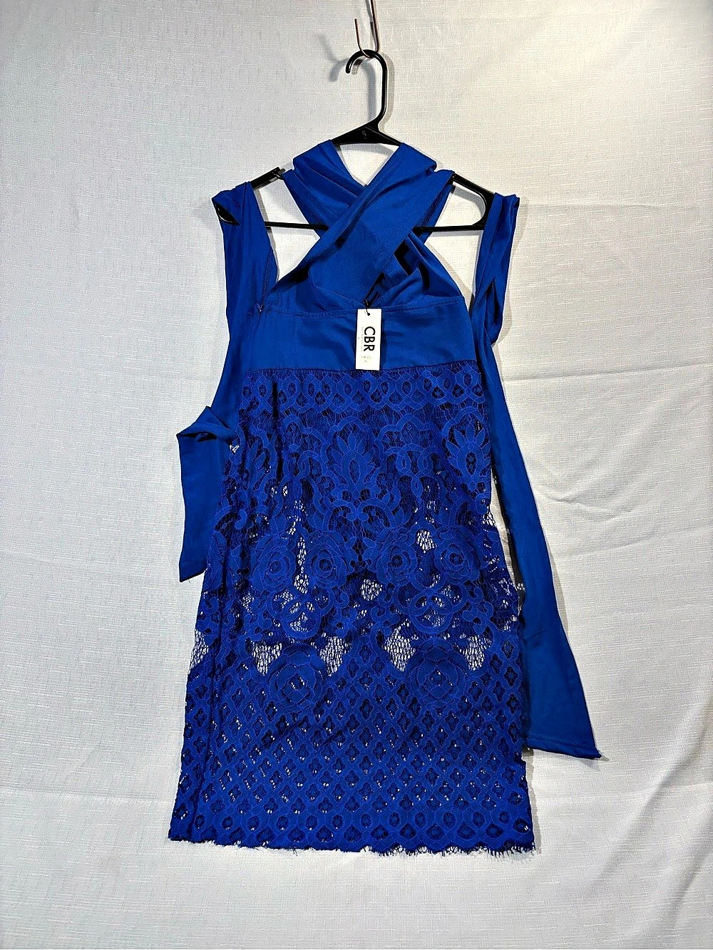CBR Lace Mini Dress in Blue Size Small NWT